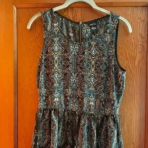 Rue 21 paisley little black dress size medium
